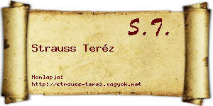 Strauss Teréz névjegykártya